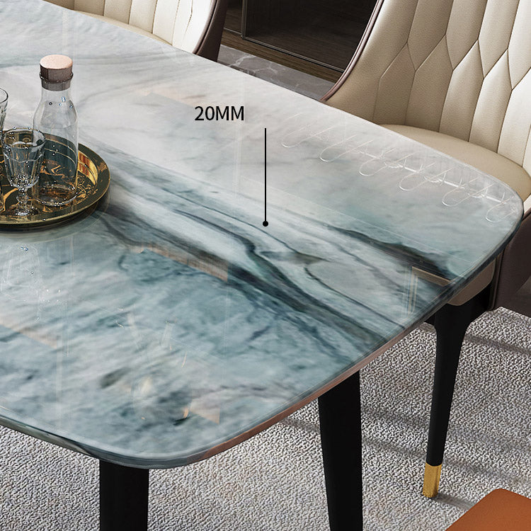 Rectangle Dining Site Table Contemporary 4 Legs Dining Room Table