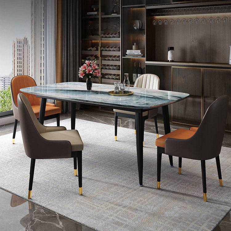 Rectangle Dining Site Table Contemporary 4 Legs Dining Room Table