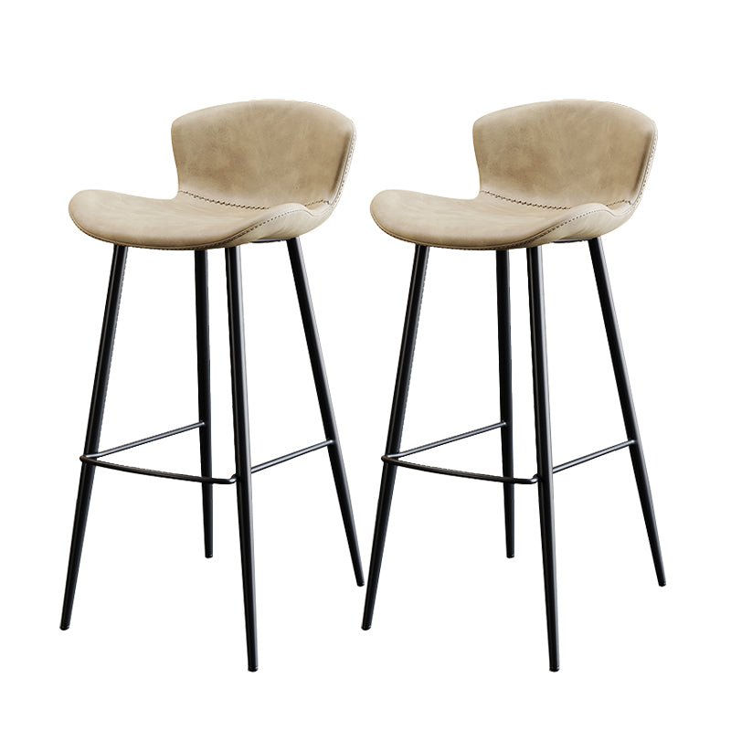 Black Metal Base Bar and Counter Stool Industrial Style Indoor Stool for Patio Use