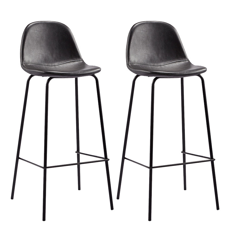Black Metal Base Bar and Counter Stool Industrial Style Indoor Stool
