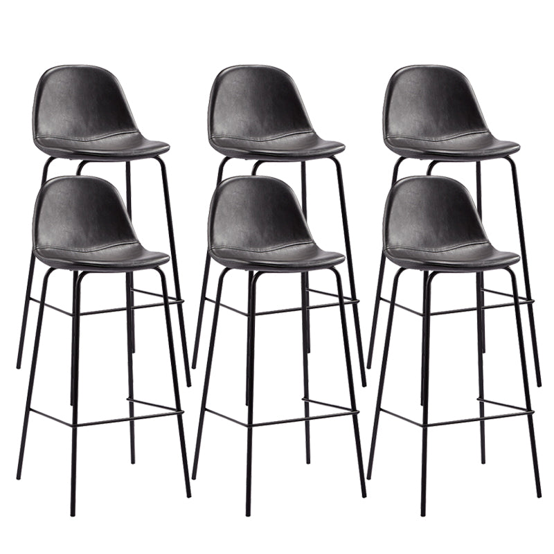 Black Metal Base Bar and Counter Stool Industrial Style Indoor Stool