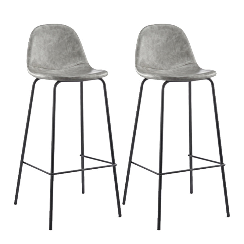 Black Metal Base Bar and Counter Stool Industrial Style Indoor Stool