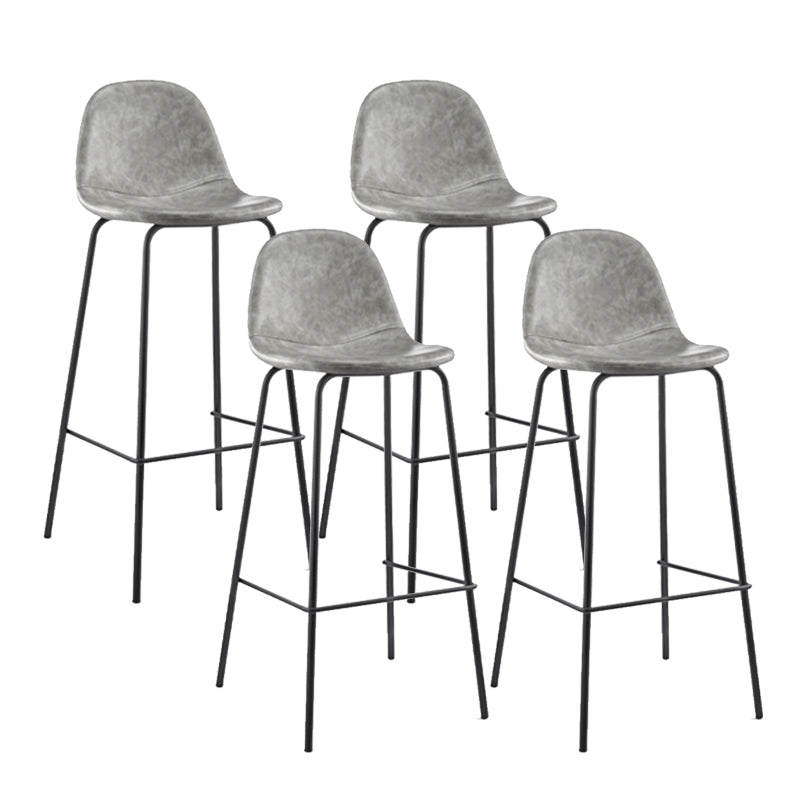 Black Metal Base Bar and Counter Stool Industrial Style Indoor Stool
