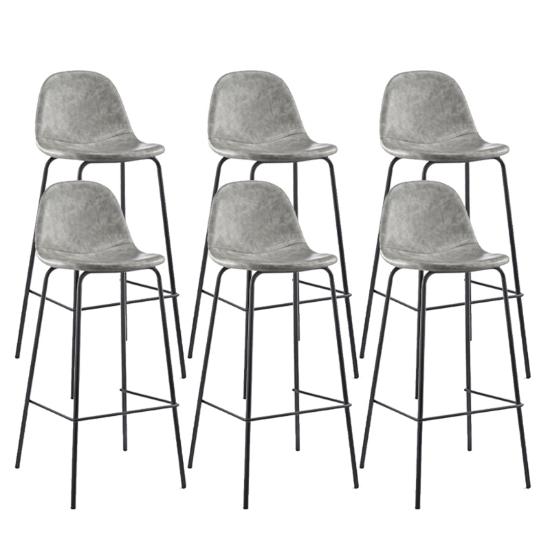 Black Metal Base Bar and Counter Stool Industrial Style Indoor Stool