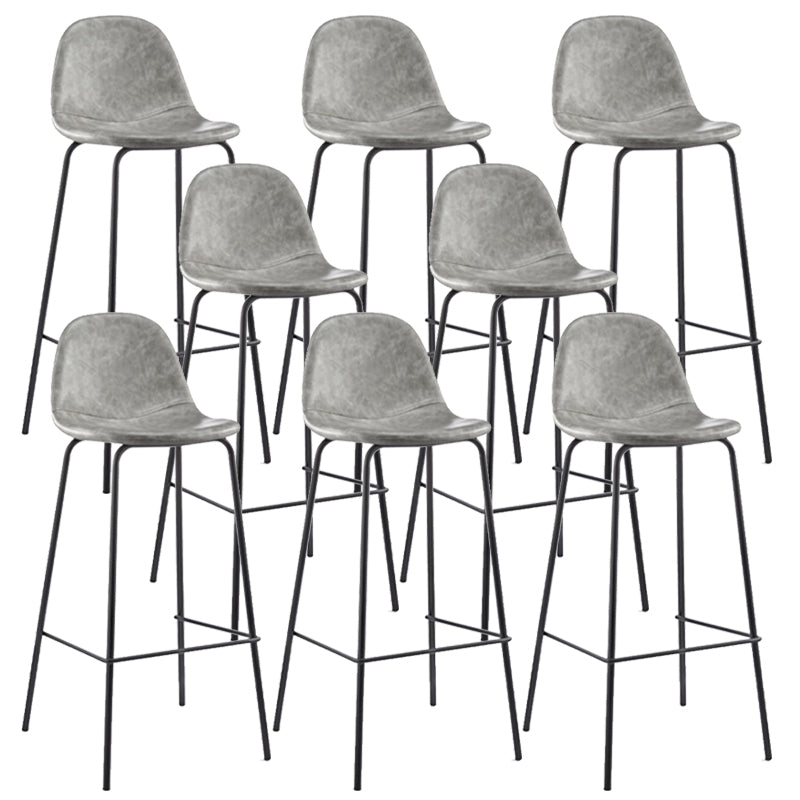 Black Metal Base Bar and Counter Stool Industrial Style Indoor Stool