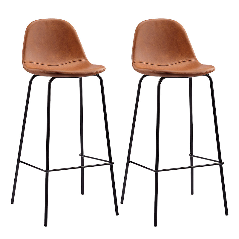 Black Metal Base Bar and Counter Stool Industrial Style Indoor Stool