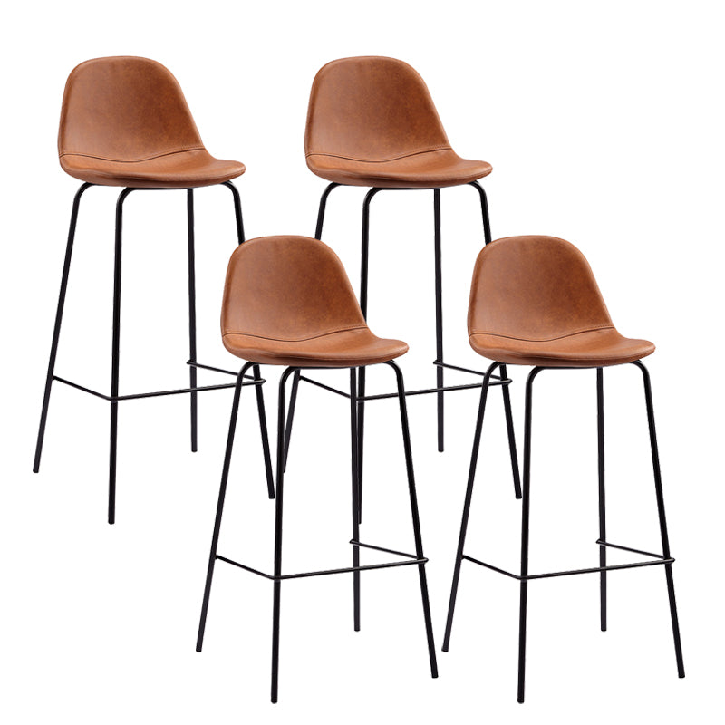 Black Metal Base Bar and Counter Stool Industrial Style Indoor Stool