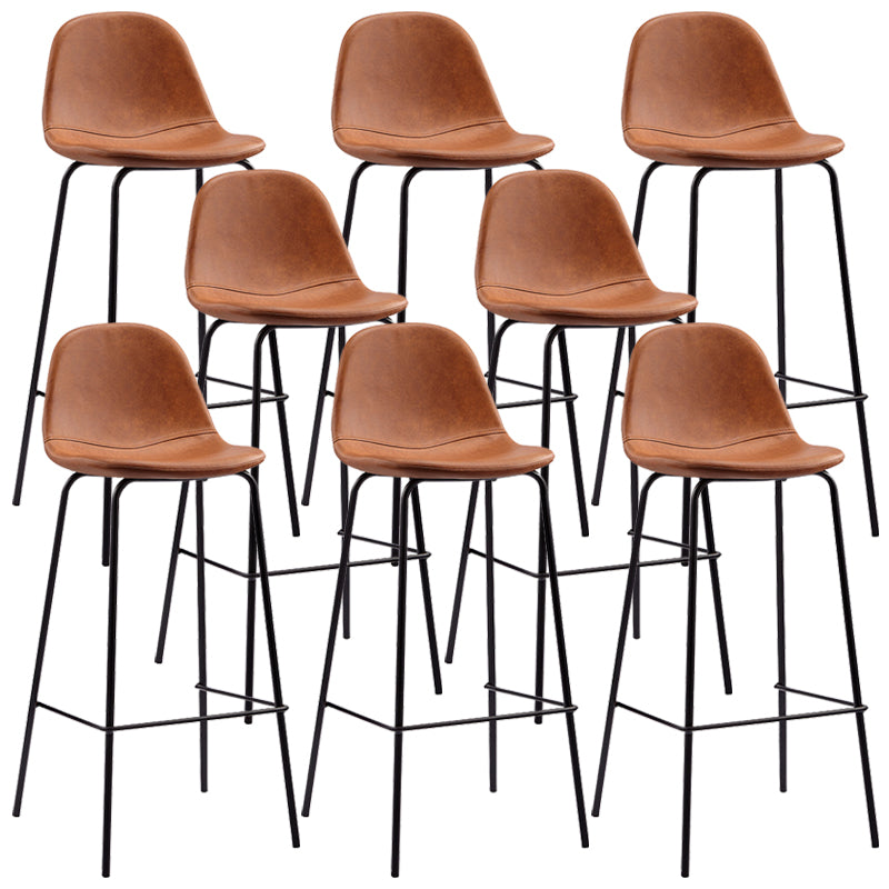 Black Metal Base Bar and Counter Stool Industrial Style Indoor Stool