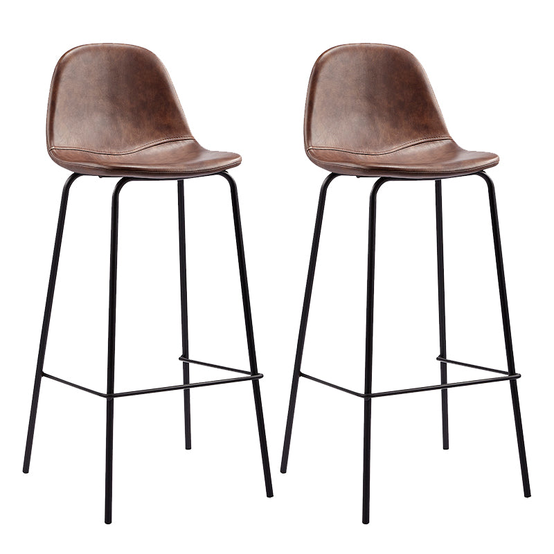 Black Metal Base Bar and Counter Stool Industrial Style Indoor Stool