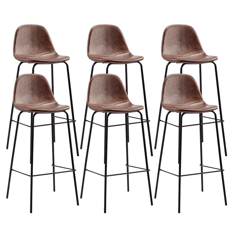 Black Metal Base Bar and Counter Stool Industrial Style Indoor Stool