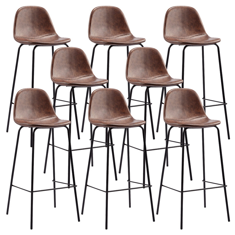 Black Metal Base Bar and Counter Stool Industrial Style Indoor Stool
