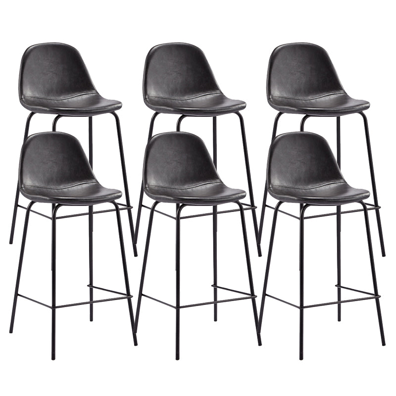 Black Metal Base Bar and Counter Stool Industrial Style Indoor Stool