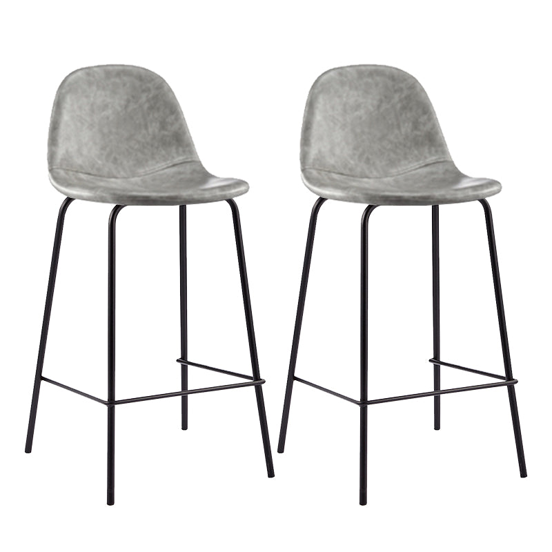 Black Metal Base Bar and Counter Stool Industrial Style Indoor Stool