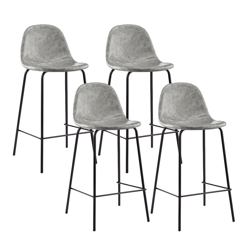 Black Metal Base Bar and Counter Stool Industrial Style Indoor Stool