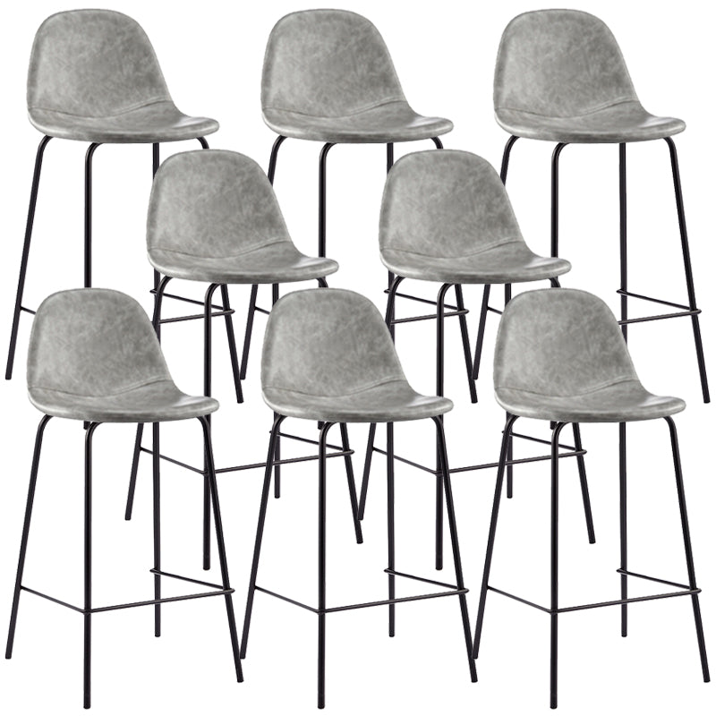 Black Metal Base Bar and Counter Stool Industrial Style Indoor Stool