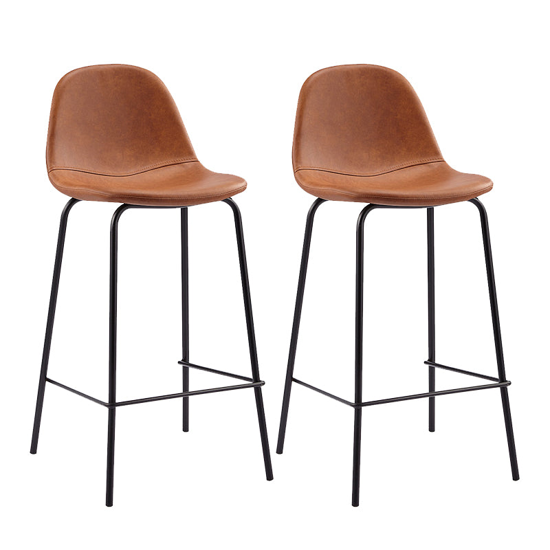 Black Metal Base Bar and Counter Stool Industrial Style Indoor Stool