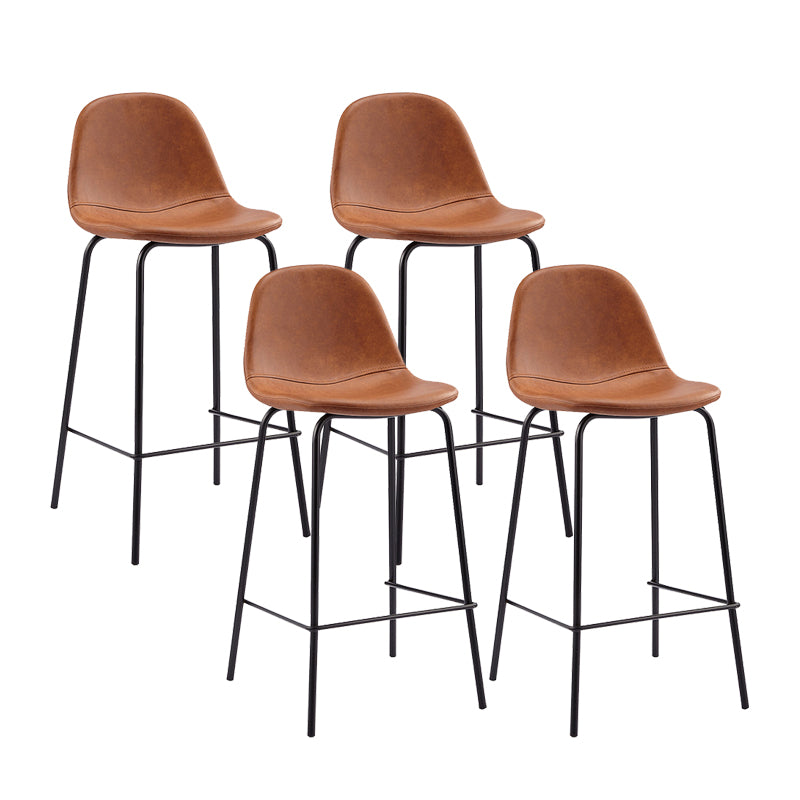 Black Metal Base Bar and Counter Stool Industrial Style Indoor Stool