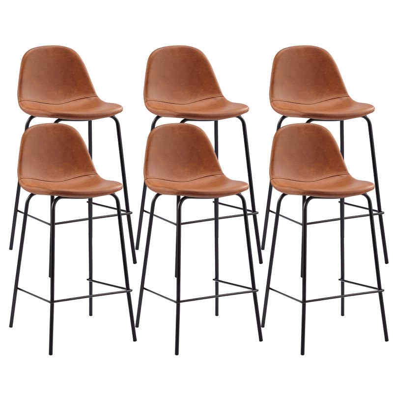 Black Metal Base Bar and Counter Stool Industrial Style Indoor Stool