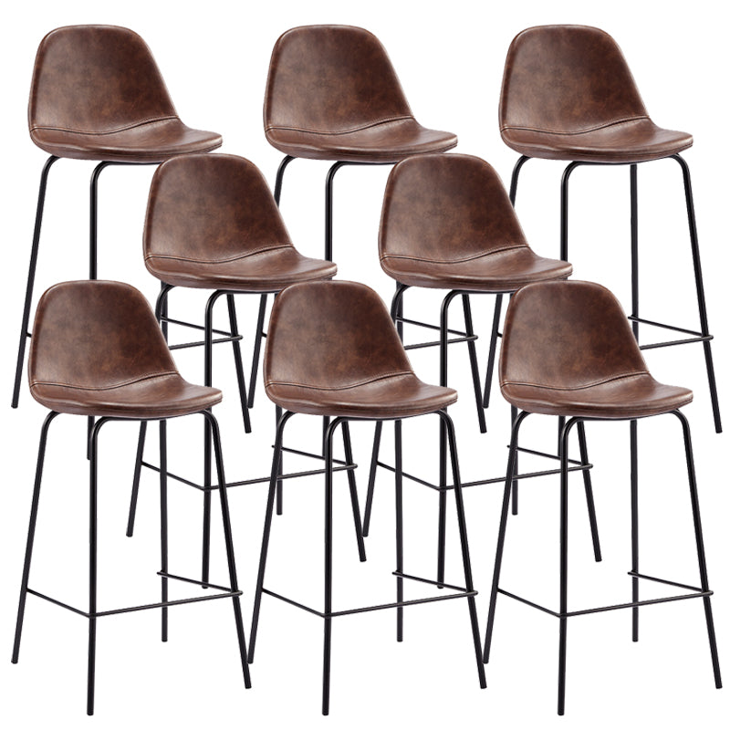 Black Metal Base Bar and Counter Stool Industrial Style Indoor Stool