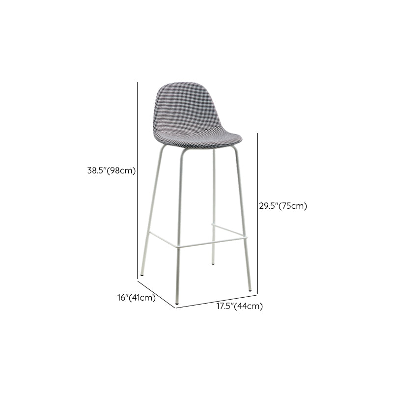Black Metal Base Bar and Counter Stool Industrial Style Indoor Stool