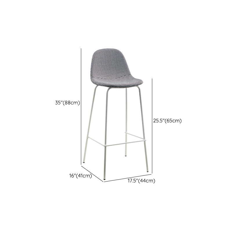 Black Metal Base Bar and Counter Stool Industrial Style Indoor Stool