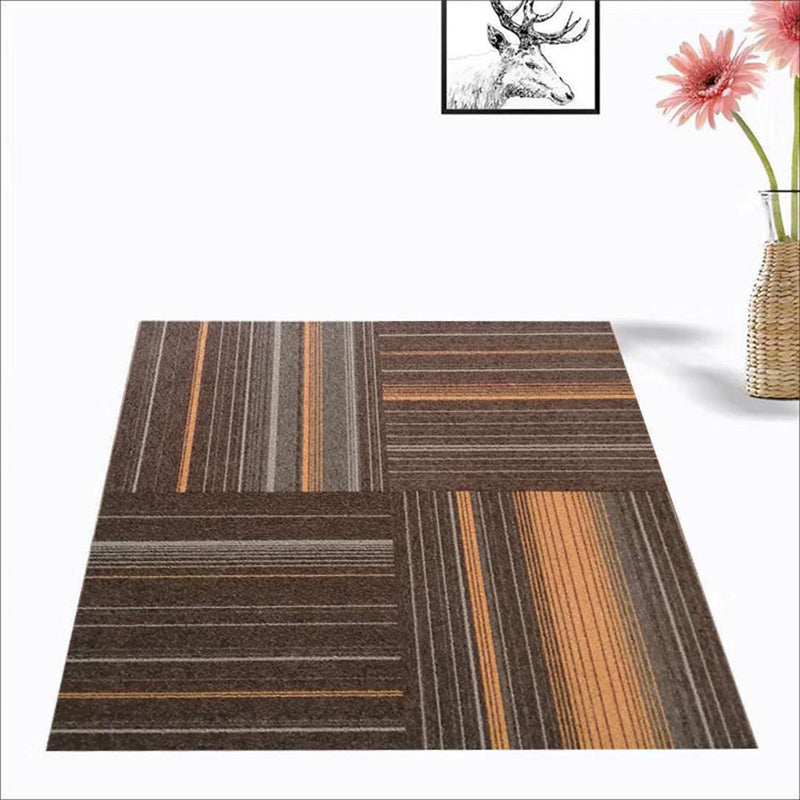 Modern Carpet Tile Non-Skid Fade Resistant Geometry Loose Lay Carpet Tiles Dining Room