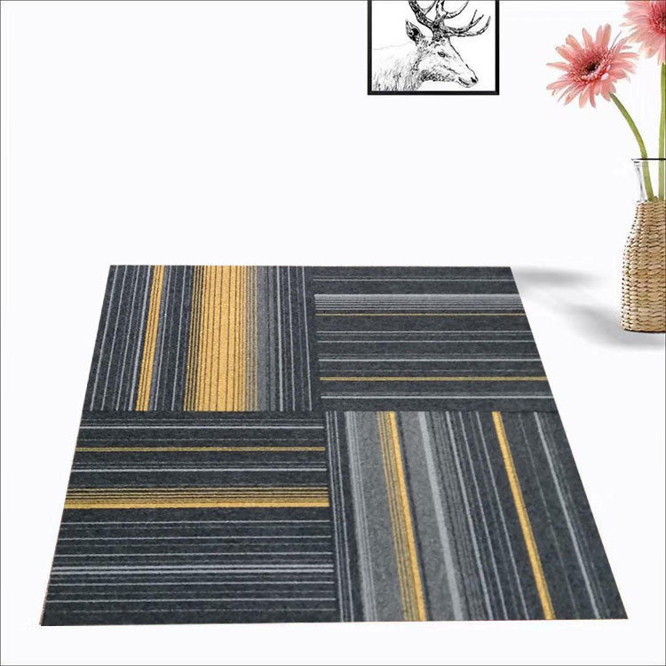 Modern Carpet Tile Non-Skid Fade Resistant Geometry Loose Lay Carpet Tiles Dining Room