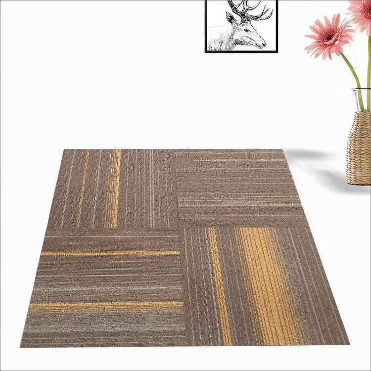 Modern Carpet Tile Non-Skid Fade Resistant Geometry Loose Lay Carpet Tiles Dining Room