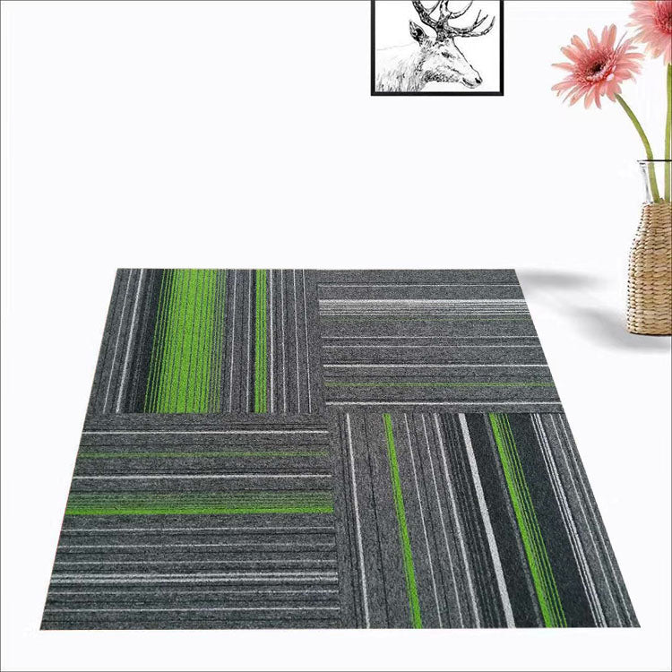 Modern Carpet Tile Non-Skid Fade Resistant Geometry Loose Lay Carpet Tiles Dining Room