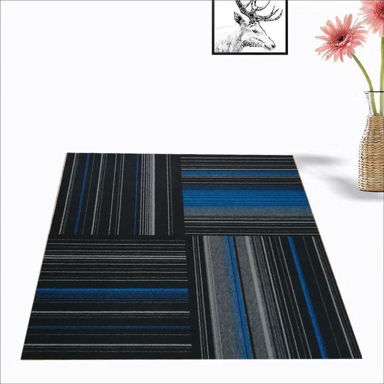 Modern Carpet Tile Non-Skid Fade Resistant Geometry Loose Lay Carpet Tiles Dining Room