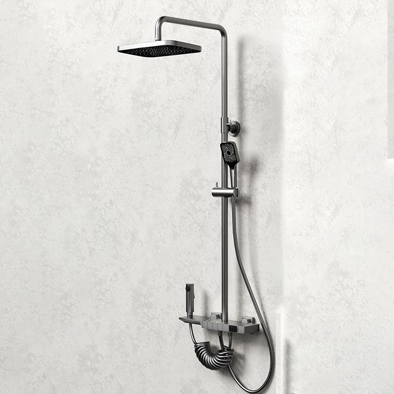 Modern Wall Mounted Shower Combo Slide Bar Included Shower Trim