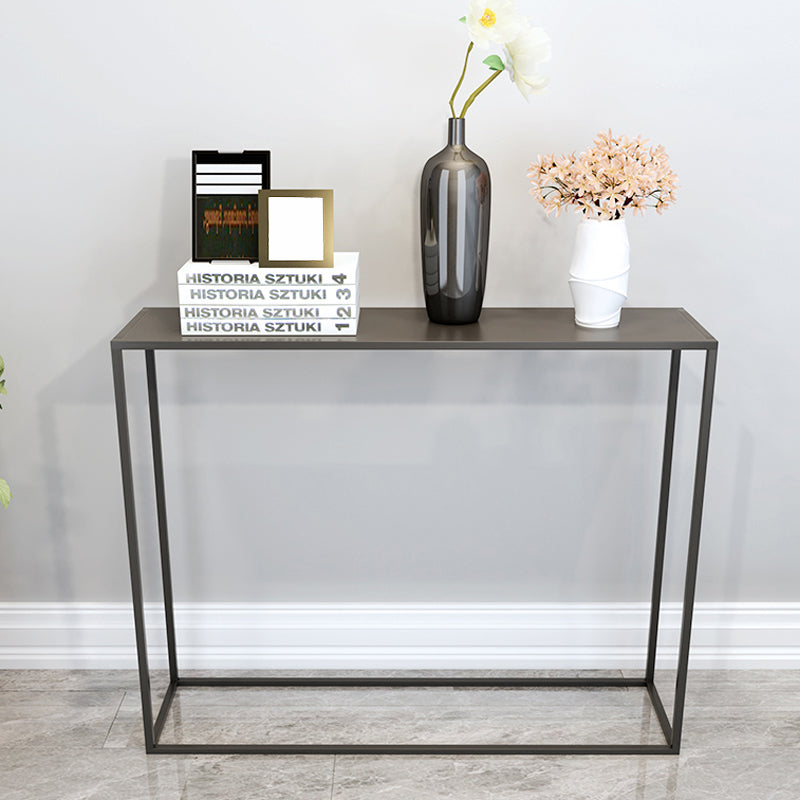 Contemporary Console Table Metal Rectangle Accent Table for Hall
