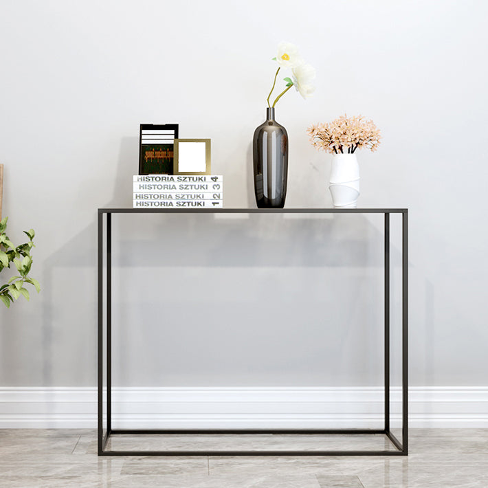 Contemporary Console Table Metal Rectangle Accent Table for Hall