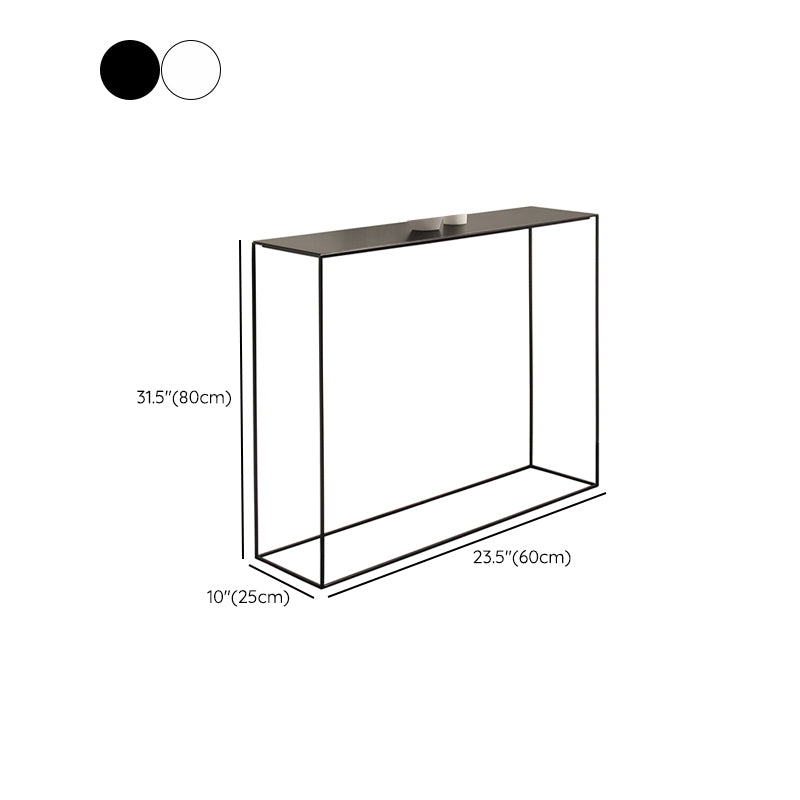 Contemporary Console Table Metal Rectangle Accent Table for Hall