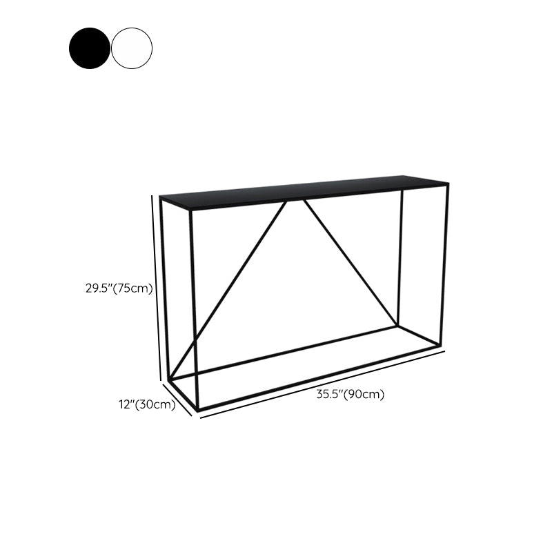 Contemporary Console Table Metal Rectangle Accent Table for Hall