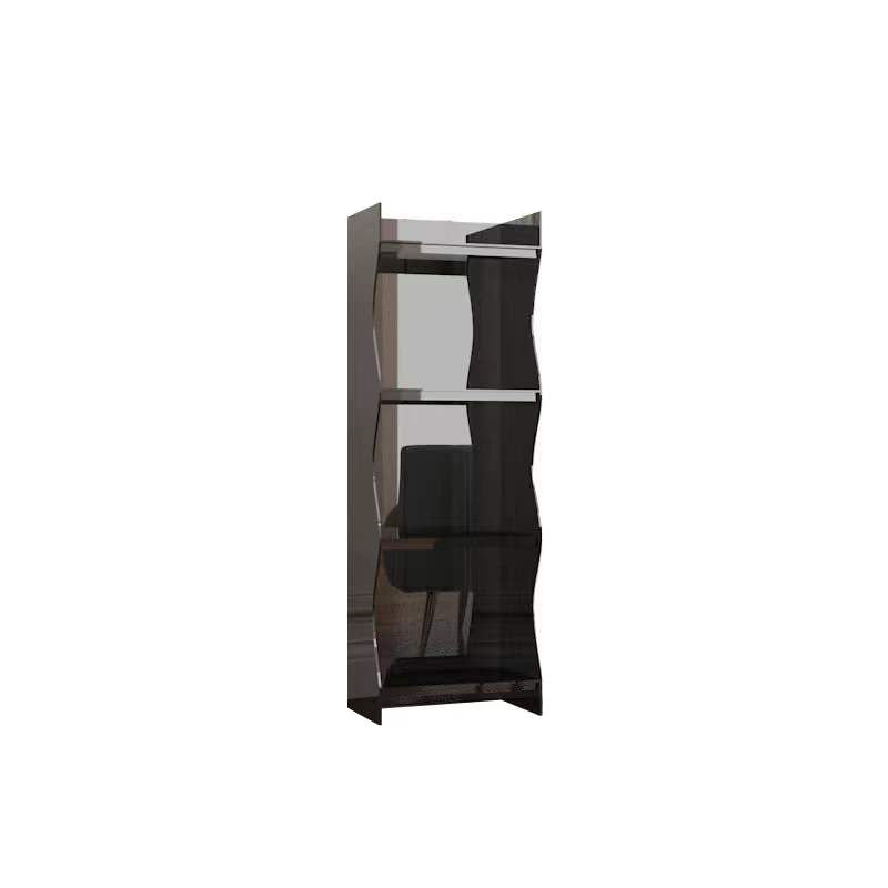 Contemporary Closed Back Bookshelf Acrylic Shelf Bookcase with Shelves