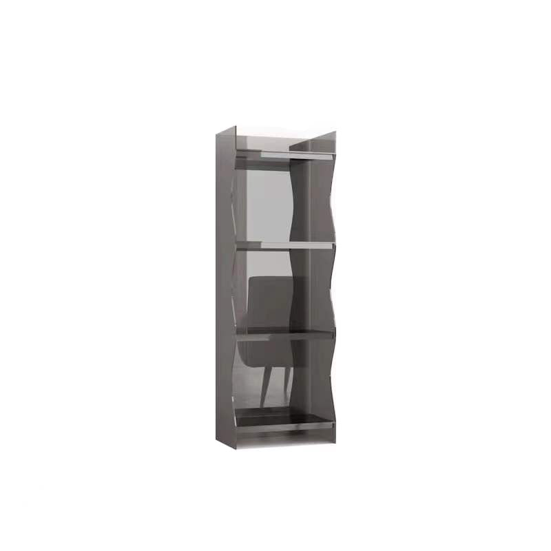 Contemporary Closed Back Bookshelf Acrylic Shelf Bookcase with Shelves