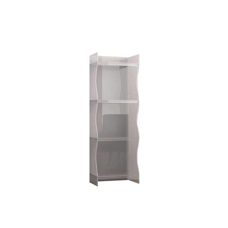 Contemporary Closed Back Bookshelf Acrylic Shelf Bookcase with Shelves