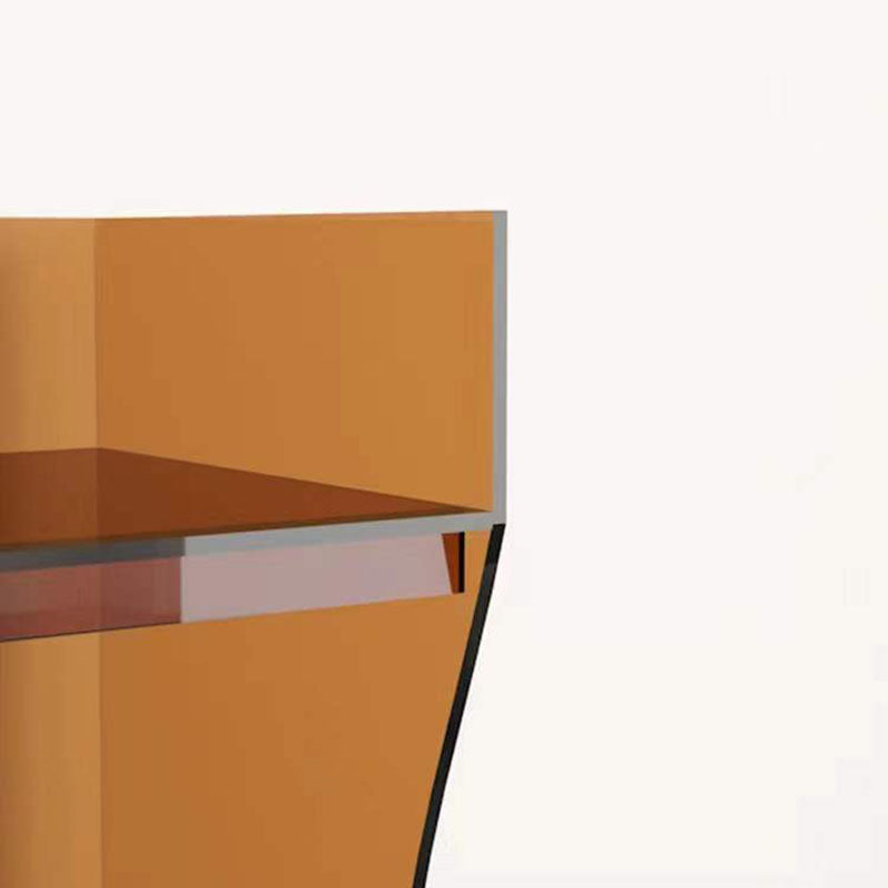 Contemporary Closed Back Bookshelf Acrylic Shelf Bookcase with Shelves