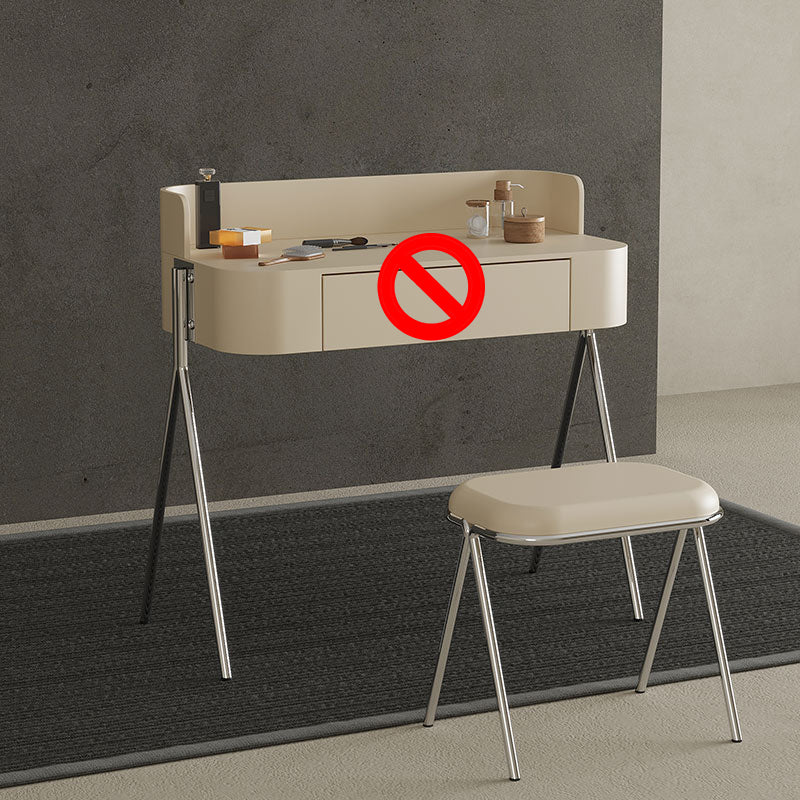 Wood Standing Makeup Vanity Set Modern Makeup Vanity with Metal Base