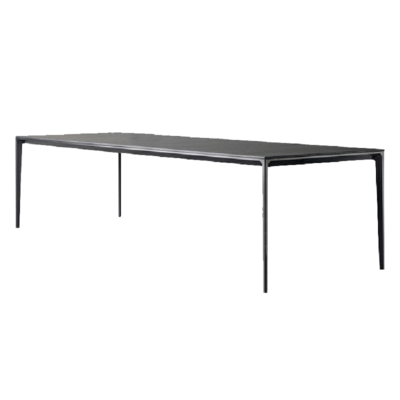 Contemporary 1/4/5 Pieces Dining Room Set Rectangle Stone Furniture in Black