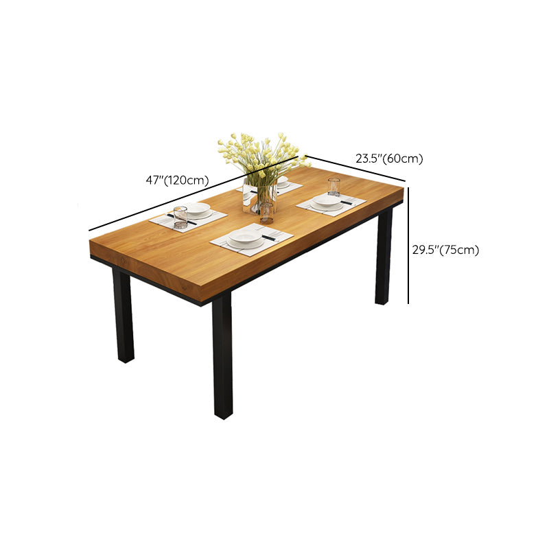 Solid Wood Industrial Dining Table Set 1/2/5 Pieces Metal Dinette Set for Kitchen