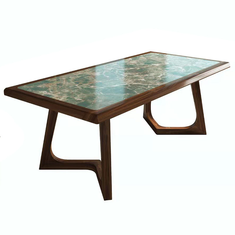 Rectangular Modern Dining Table Set 1/4/7 Pcs Dinette Set with Solid Wood Frame
