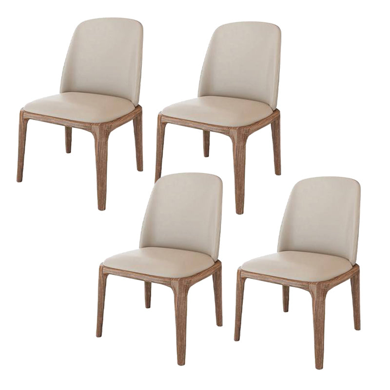 Rectangular Modern Dining Table Set 1/4/7 Pcs Dinette Set with Solid Wood Frame