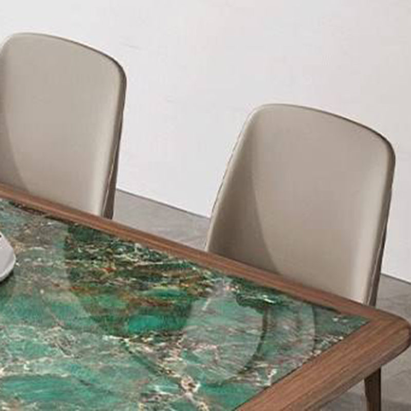 Rectangular Modern Dining Table Set 1/4/7 Pcs Dinette Set with Solid Wood Frame