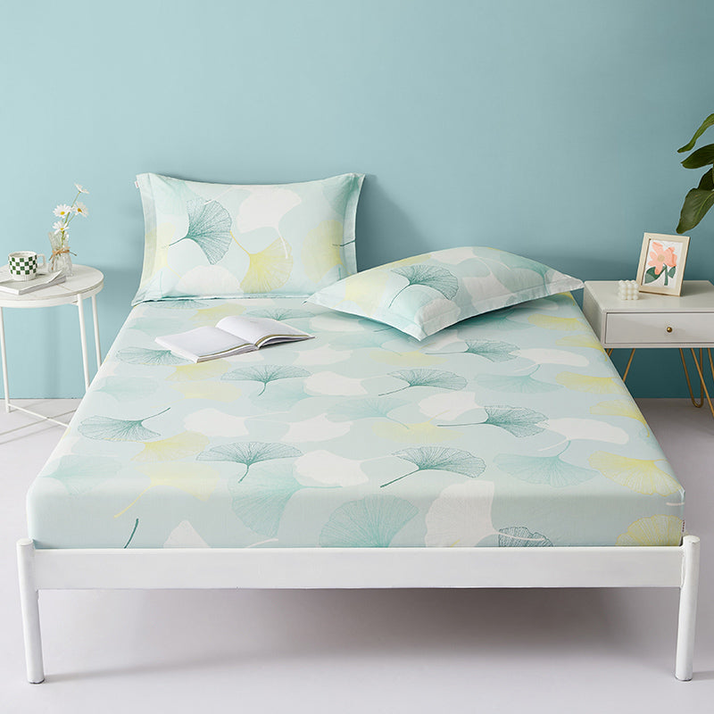 Sheet Sets Cotton Floral Printed Super Soft Wrinkle Resistant Breathable Bed Sheet Set