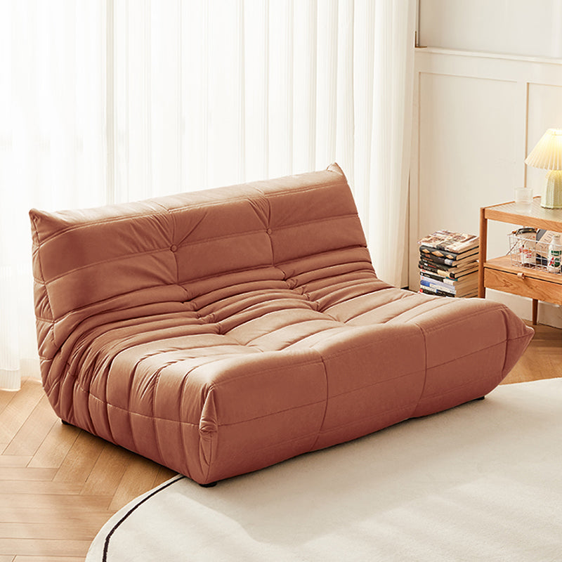 51.2" Wide Faux Leather Sofa Mid Century Tufted Armless Loveseat