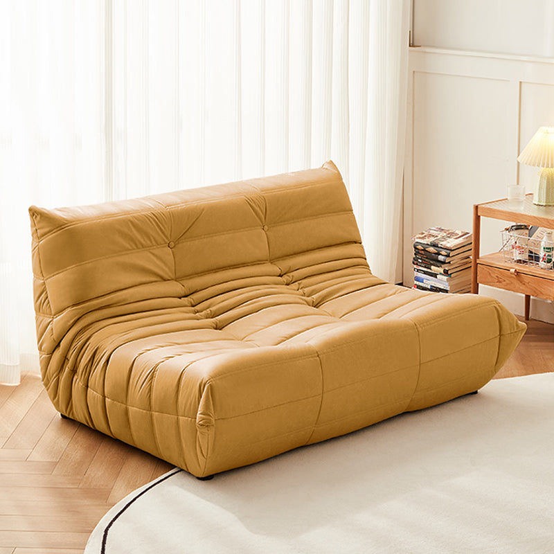 51.2" Wide Faux Leather Sofa Mid Century Tufted Armless Loveseat