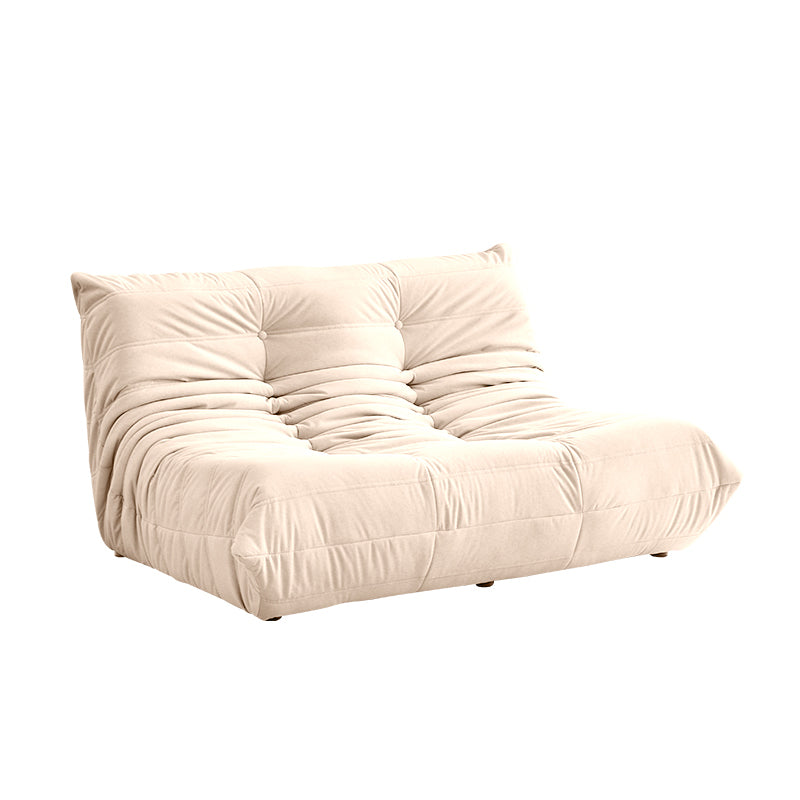 51.2" Wide Faux Leather Sofa Mid Century Tufted Armless Loveseat