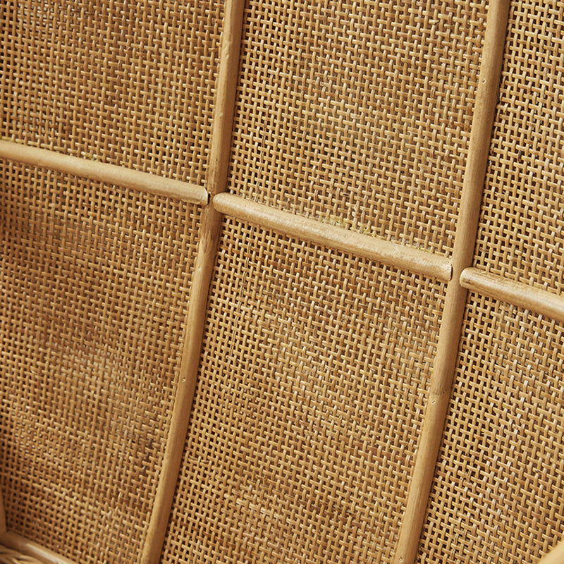 Solid Wood Lounge Chair Woven Back Side Chair for Living Room